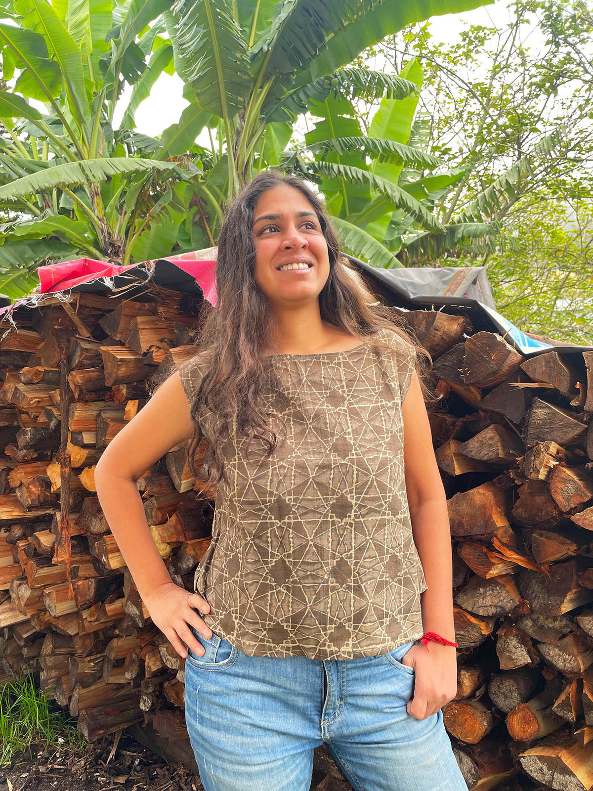 Mehak // Ajrakh Crop top