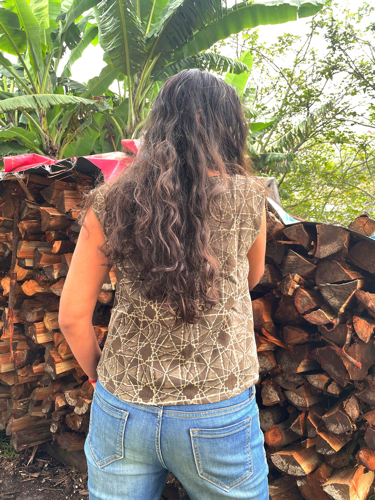 Mehak // Ajrakh Crop top