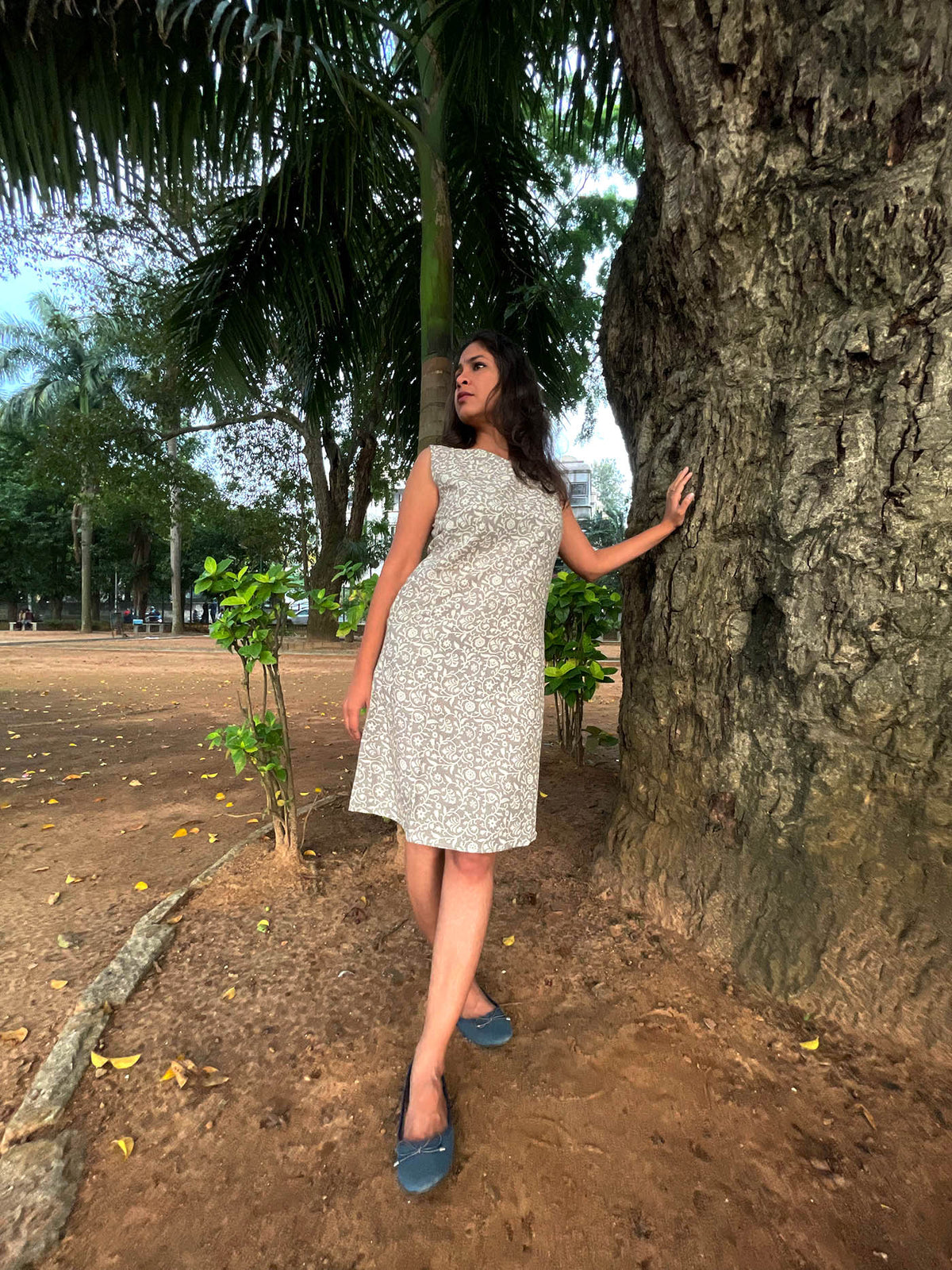 Rann Line Dress // Block Print Mulmul