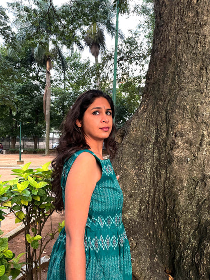 Emerald Frill Frock // Ikat