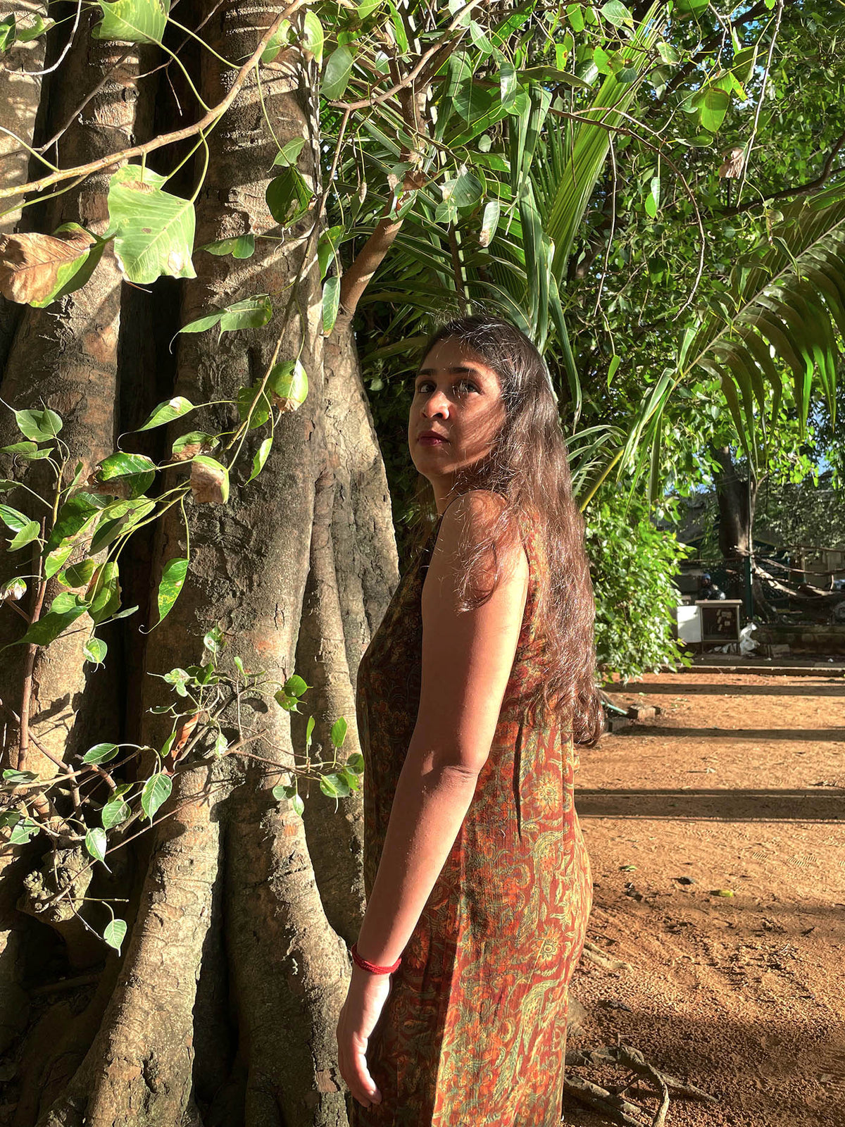 Prakruti Line Dress // Block Print Slub cotton