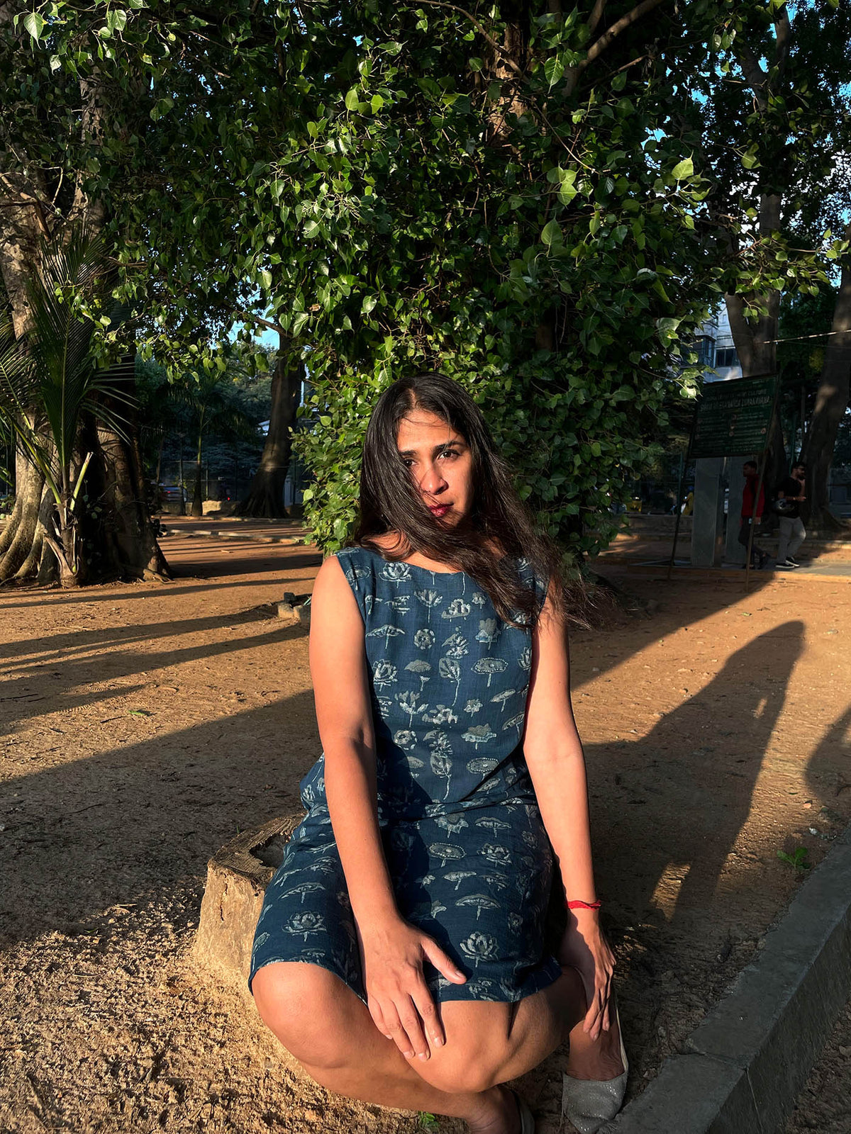 Kamal Short Dress // Indigo Slub Cotton