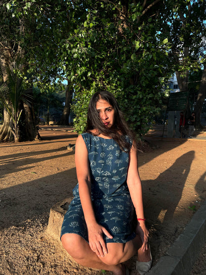 Kamal Short Dress // Indigo Slub Cotton