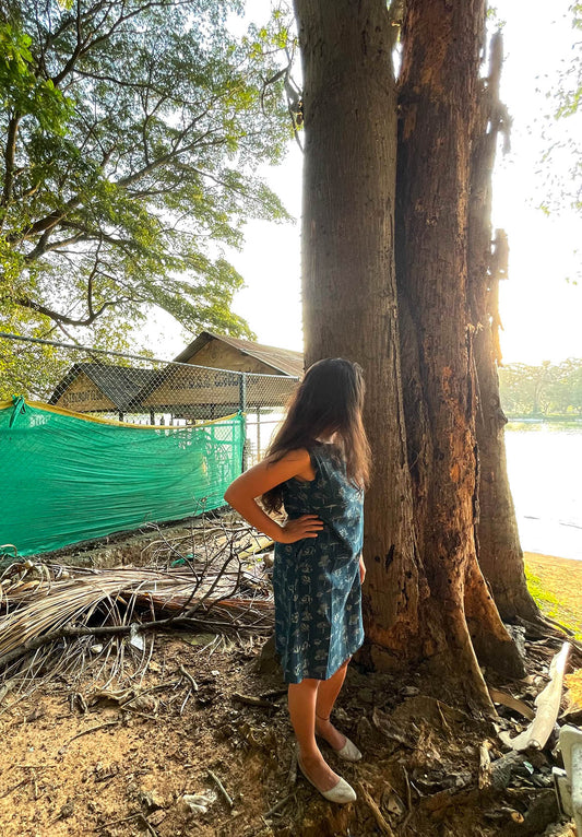 Kamal Short Dress // Indigo Slub Cotton