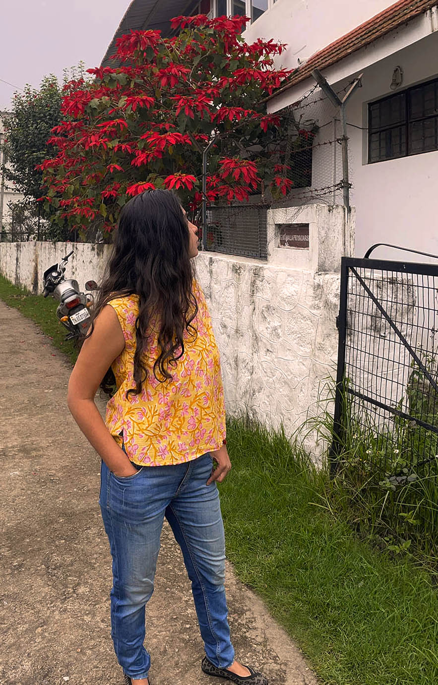 Spring // Mul Block Printed Crop top