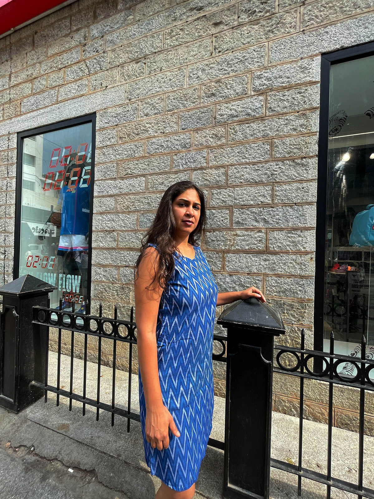 Royal Blue Line Dress // Ikat